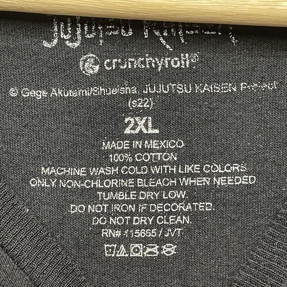 Jujutsu Kaisen Crunchyroll 2XL Black Graphic T-Shirt Anime Fan Apparel - Picture 3 of 6